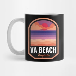 Virginia Beach VA Retro Sunset Mug